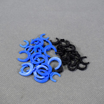 100Pcs 1/4\' OD Tube Fitting Blue Clip C-ring Маркуч за заключване Бърз конектор Аквариум RO воден филтър Система за обратна осмоза