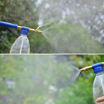 1 PC Garden Manual Spray Watering Head Προαιρετικό ακροφύσιο διεπαφή Brass Gun Sprayer Ρυθμιζόμενος Ψεκαστήρας Ατομοποίησης Πίεσης Νερού