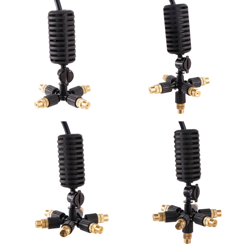 Напоителна система за пулверизиране на градинска оранжерия 4/5/6/7 посоки Регулируем месингов комплект пръскачки Инструмент за озеленяване на ботаническата градина в парка