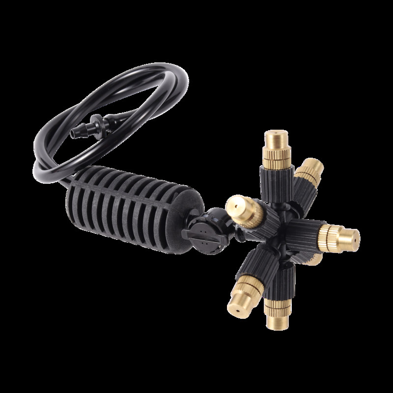 Напоителна система за пулверизиране на градинска оранжерия 4/5/6/7 посоки Регулируем месингов комплект пръскачки Инструмент за озеленяване на ботаническата градина в парка