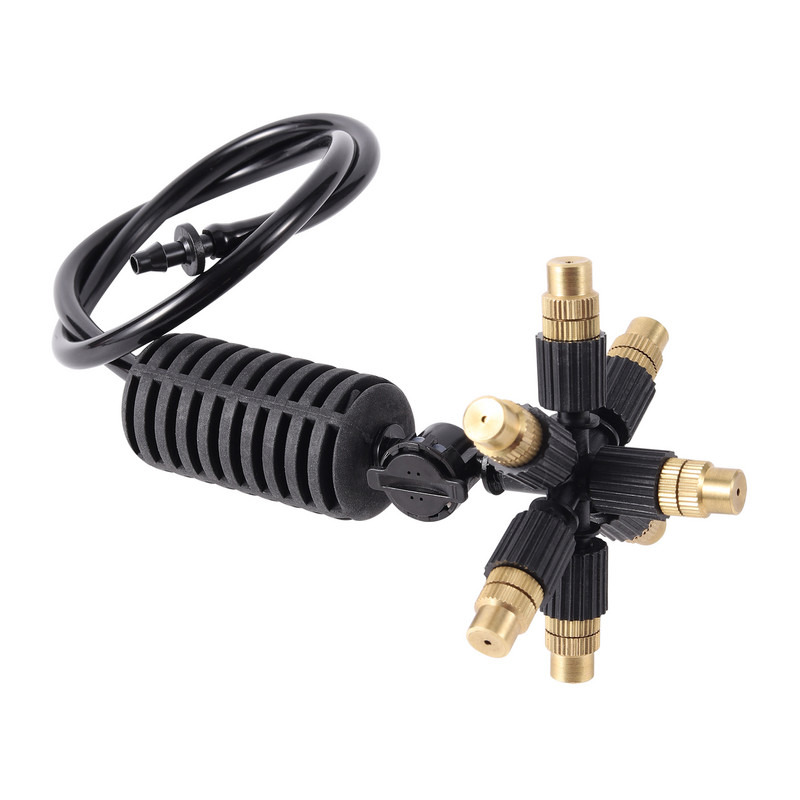 Напоителна система за пулверизиране на градинска оранжерия 4/5/6/7 посоки Регулируем месингов комплект пръскачки Инструмент за озеленяване на ботаническата градина в парка