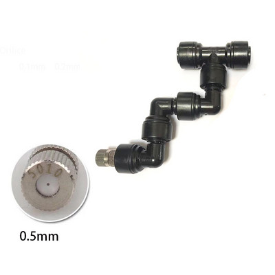 360 регулируема пръскачка за мъгла Висококачествена пулверизираща дюза за мъгла Комплект спрей инжектор Месингова дюза