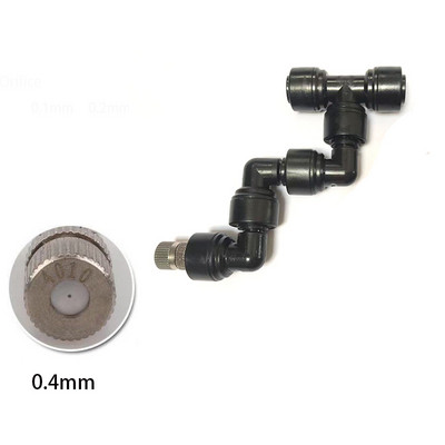 360 регулируема пръскачка за мъгла Висококачествена пулверизираща дюза за мъгла Комплект спрей инжектор Месингова дюза