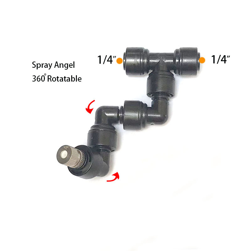 360 регулируема пръскачка за мъгла Висококачествена пулверизираща дюза за мъгла Комплект спрей инжектор Месингова дюза