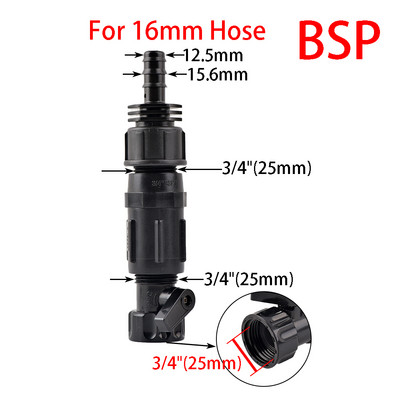 15-45 PSI víznyomás-szabályozó visszafolyásgátló 1/2 3/4 hüvelykes csepegtető öntözőcső-adapter tömlőhöz vagy csaphoz csatlakoztatható