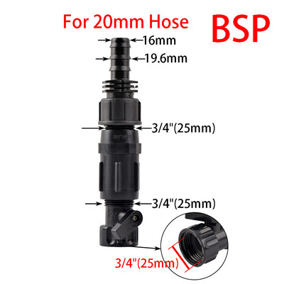 15-45 PSI víznyomás-szabályozó visszafolyásgátló 1/2 3/4 hüvelykes csepegtető öntözőcső-adapter tömlőhöz vagy csaphoz csatlakoztatható