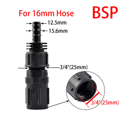 15-45 PSI víznyomás-szabályozó visszafolyásgátló 1/2 3/4 hüvelykes csepegtető öntözőcső-adapter tömlőhöz vagy csaphoz csatlakoztatható