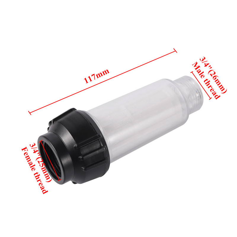 Воден филтър за миене под високо налягане 3/4`` Решетка с резба Филтър за вода за автомивка Цедка Karcher K2 K3 K4 K5 K6 K7 Фитинг