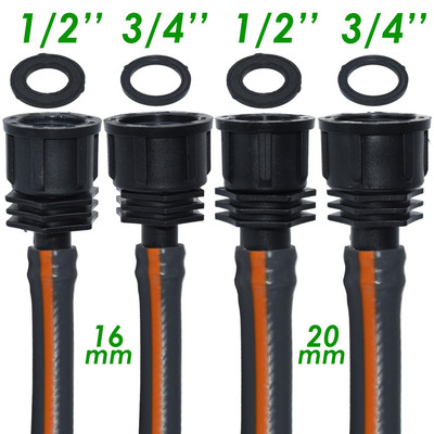 KESLA 4PCS 1/2" 3/4" moteriška sriegio jungtis su spygliuočiais 16 mm 20 mm PE žarnos adapteris drėkinimo sodintuvo lašinimo sistema sodo vamzdžių remontas