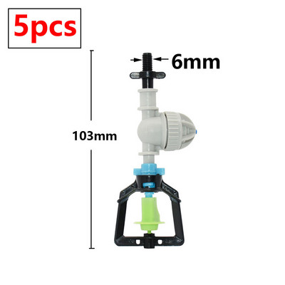 Üvegházhatású öntözési locsoló csepegtető öntözés kertben állítható mikro spray forgó refrakciós ködfúvóka 1/4"-es szál