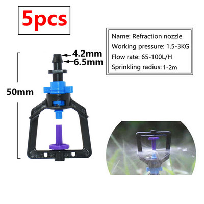 Üvegházhatású öntözési locsoló csepegtető öntözés kertben állítható mikro spray forgó refrakciós ködfúvóka 1/4"-es szál