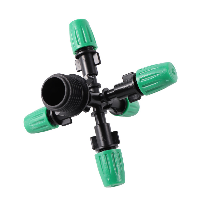 Замъгляваща пулверизираща пръскачка Градинско напояване Система за замъгляване Консумативи за напояване 4/5/6/7-посочна дюза за мъгла с конектор за резба 1/2"