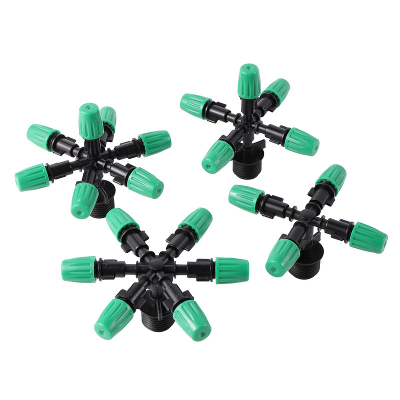Замъгляваща пулверизираща пръскачка Градинско напояване Система за замъгляване Консумативи за напояване 4/5/6/7-посочна дюза за мъгла с конектор за резба 1/2"