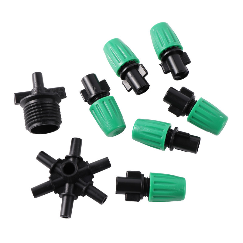 Замъгляваща пулверизираща пръскачка Градинско напояване Система за замъгляване Консумативи за напояване 4/5/6/7-посочна дюза за мъгла с конектор за резба 1/2"