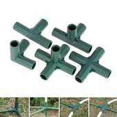 1 db 5 típusú 16 mm-es műanyag PVC csőszerelvény stabil támaszték nagy teherbírású virágállvány üvegházi keret épület csatlakozó kerti szerszám