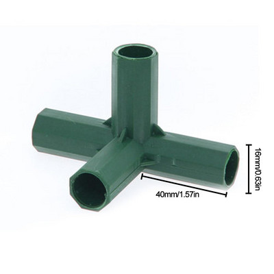 1 db 5 típusú 16 mm-es műanyag PVC csőszerelvény stabil támaszték nagy teherbírású virágállvány üvegházi keret épület csatlakozó kerti szerszám