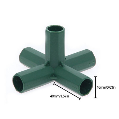 1 db 5 típusú 16 mm-es műanyag PVC csőszerelvény stabil támaszték nagy teherbírású virágállvány üvegházi keret épület csatlakozó kerti szerszám