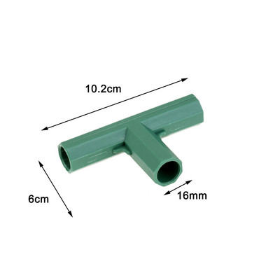 1 db 5 típusú 16 mm-es műanyag PVC csőszerelvény stabil támaszték nagy teherbírású virágállvány üvegházi keret épület csatlakozó kerti szerszám