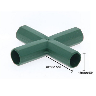1 db 5 típusú 16 mm-es műanyag PVC csőszerelvény stabil támaszték nagy teherbírású virágállvány üvegházi keret épület csatlakozó kerti szerszám