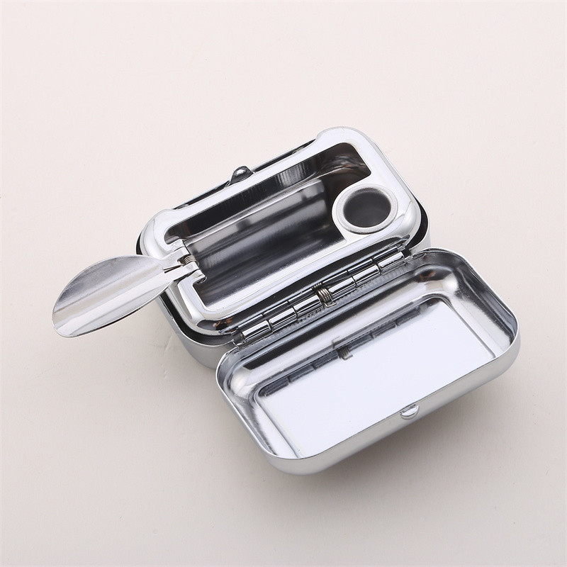 Āra mini pārnēsājams metāla pelnu trauks Modes pelnu trauks ar slēdzamu vāku galda pelnu futrālis kabatas pelnu trauks dāvana vīrietim