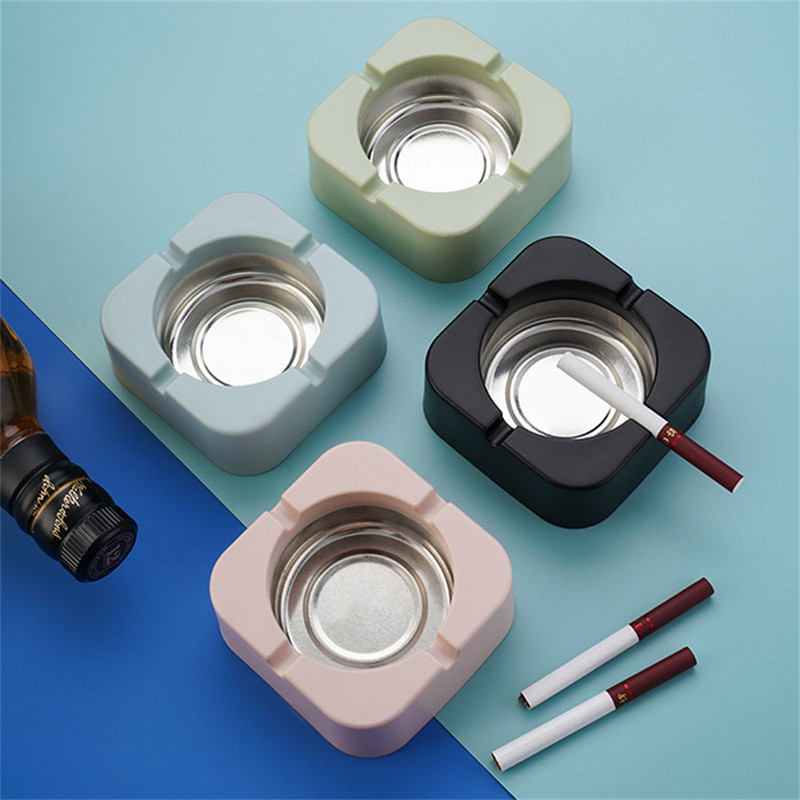 Пепелник Тенекиена ламарина Пепелник Пластмасов PP Прост моден стил Скандинавски стил Домакински Ktv Хотелски пепелници за цигари от неръждаема стомана