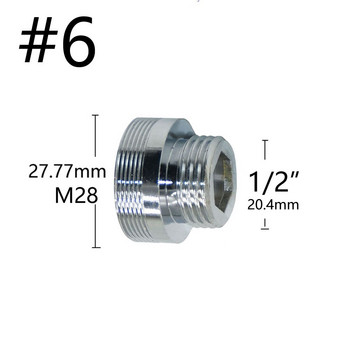 Месингово сребро M16 M18 M24 M28 до 1/2 конектор с мъжка резба за конектор за преобразуване на кран Ремонт на фитинги за градински кран 1 бр.