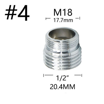 Sárgaréz Ezüst M16 M18 M24 M28 1/2 apa menetes csatlakozó csaptelephez átalakító csatlakozó javítás kerti csapszerelvények 1db