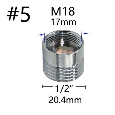 Sárgaréz Ezüst M16 M18 M24 M28 1/2 apa menetes csatlakozó csaptelephez átalakító csatlakozó javítás kerti csapszerelvények 1db