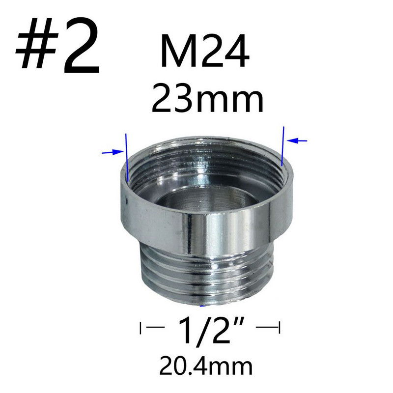 Месингово сребро M16 M18 M24 M28 до 1/2 конектор с мъжка резба за конектор за преобразуване на кран Ремонт на фитинги за градински кран 1 бр.