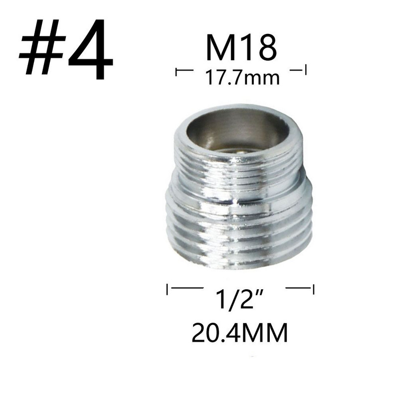 Месингово сребро M16 M18 M24 M28 до 1/2 конектор с мъжка резба за конектор за преобразуване на кран Ремонт на фитинги за градински кран 1 бр.
