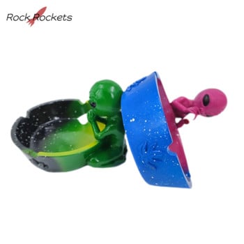 R&R Exquisite Alien Tashray Portable Resin Starry Sky Ash Tray Desktop Στολίδι για το σπίτι Χαριτωμένο αξεσουάρ καπνίσματος Gadget για άνδρες