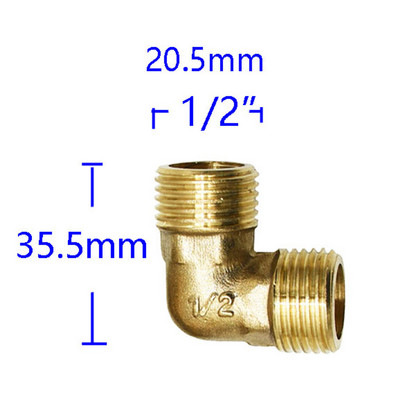 Ορειχάλκινος 1" 3/4" έως 1/2" έως 1/4" Αρσενικός σύνδεσμος κλωστής Επισκευή αγκώνας Χάλκινα εξαρτήματα Επισκευή ελαστικού συνδετήρα μείωσης 1 τεμ.