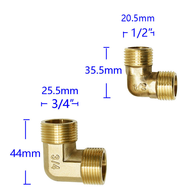 Mjed 1“ 3/4“ do 1/2“ do 1/4“ Muški navoj konektor Popravak koljena Bakreni priključci Reducirni konektor Popravak crijeva 1kom