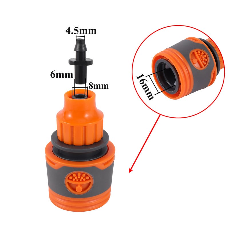 4/7 mm 8/11 mm crijevo za brzi priključak Adapter za vrtno crijevo za navodnjavanje Priključak za navodnjavanje 1/2 do 3/4 navojni priključak za nazuvicu Navodnjavanje kap po kap