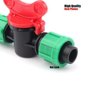 2 бр. 16 мм съединители за капкова лента Фитинги за тръби за система за капково напояване Градинска водопроводна тръба Клапан за градински водни конектори
