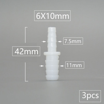 4/6/8/9/10/11/12mm PE Élelmiszer-minőségű Közvetlen redukáló Barb csatlakozók Akvárium tartály légszivattyú adapter öntözőtömlő csatlakozás