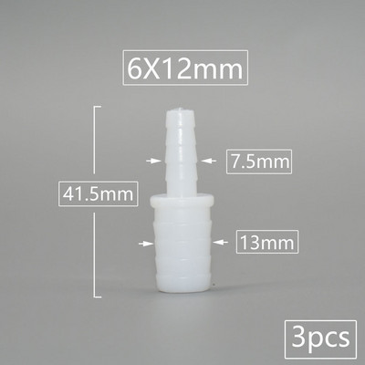 4/6/8/9/10/11/12mm PE Élelmiszer-minőségű Közvetlen redukáló Barb csatlakozók Akvárium tartály légszivattyú adapter öntözőtömlő csatlakozás