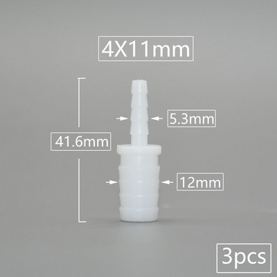 4/6/8/9/10/11/12mm PE Élelmiszer-minőségű Közvetlen redukáló Barb csatlakozók Akvárium tartály légszivattyú adapter öntözőtömlő csatlakozás