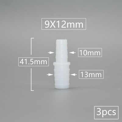 4/6/8/9/10/11/12mm PE Élelmiszer-minőségű Közvetlen redukáló Barb csatlakozók Akvárium tartály légszivattyú adapter öntözőtömlő csatlakozás