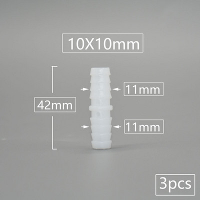 4/6/8/9/10/11/12mm PE Élelmiszer-minőségű Közvetlen redukáló Barb csatlakozók Akvárium tartály légszivattyú adapter öntözőtömlő csatlakozás