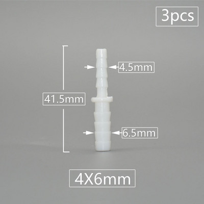 4/6/8/9/10/11/12mm PE Élelmiszer-minőségű Közvetlen redukáló Barb csatlakozók Akvárium tartály légszivattyú adapter öntözőtömlő csatlakozás