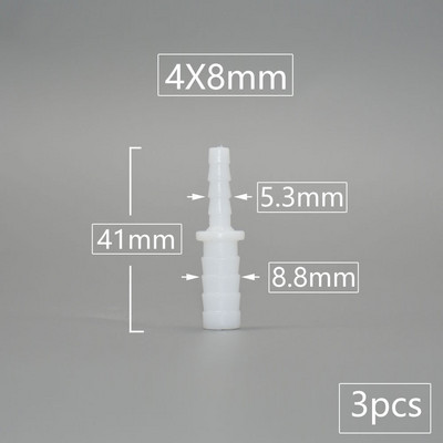 4/6/8/9/10/11/12mm PE Élelmiszer-minőségű Közvetlen redukáló Barb csatlakozók Akvárium tartály légszivattyú adapter öntözőtömlő csatlakozás