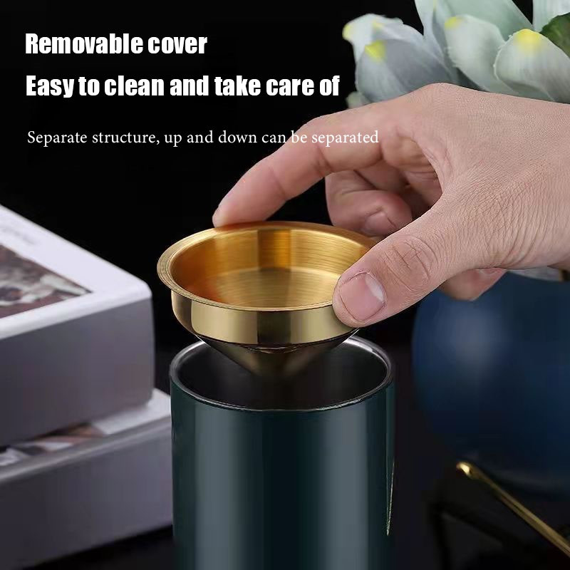 Pepeljara od nehrđajućeg čelika s poklopcem, lijevak za pepeljaru otporan na vjetar Šalica za pepeljaru za automobil bez dima Pepeljara za cigare protiv letenja Kućna soba Dekoracija doma