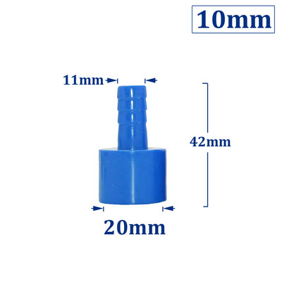 ID 20 mm 1/2 menet a 8/10/12/16 mm PVC tömlőhöz Barb csatlakozó Kerti tömlő Barb csatlakozó Fitting Farm öntözés PE csőcsatlakozás