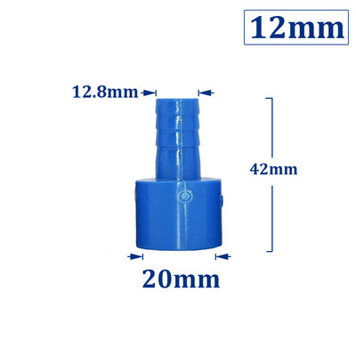ID 20 mm 1/2 menet a 8/10/12/16 mm PVC tömlőhöz Barb csatlakozó Kerti tömlő Barb csatlakozó Fitting Farm öntözés PE csőcsatlakozás