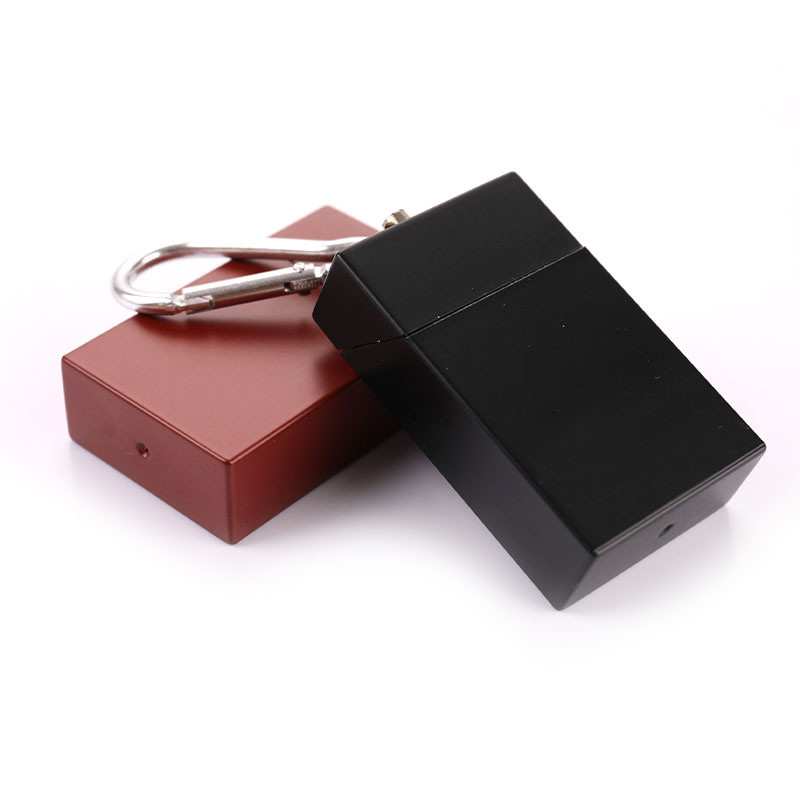 Jednodijelna prijenosna pepeljara s poklopcem, džepna pepeljara s privjeskom za ključeve Mini metalna pepeljara