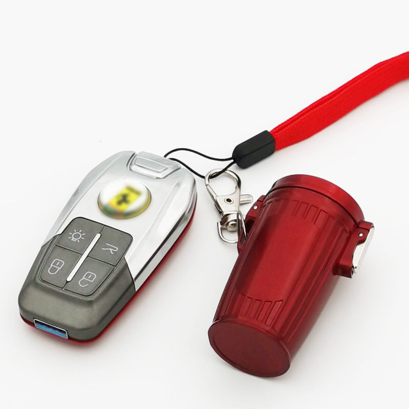 Prijenosna mini pepeljara s poklopcem za putovanja na otvorenom Metalna kutija za pohranu s privjeskom za ključeve Dodaci za cigarete