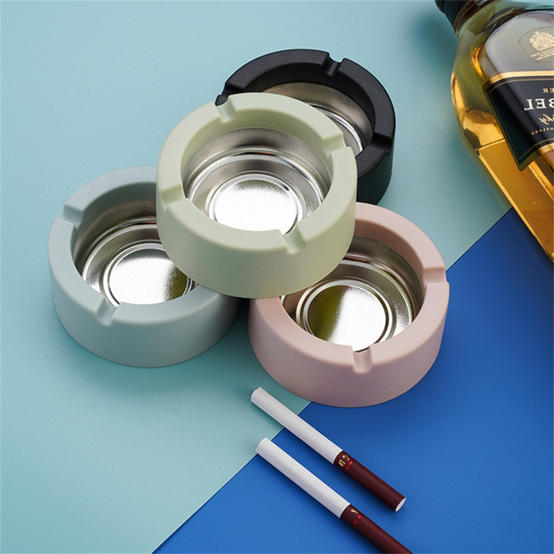 Kućna kreativna pepeljara bijeli lim pepeljara plastična PP jednostavna moda nordijski stilkućni ured kutija za cigarete za pušače