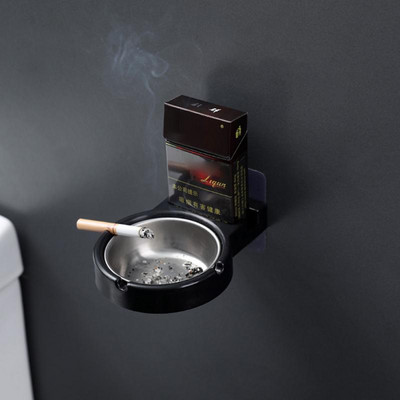 Falra szerelhető cigarettatároló állvány fürdőszoba fali rozsdamentes acél hamutartó WC cigarettatároló csésze dohányzási kiegészítők