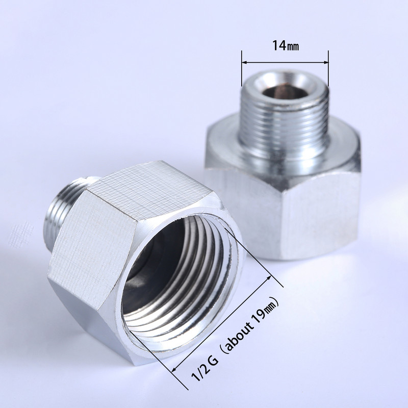 Pretvarač priključka visokotlačne vodene cijevi M14X1 muški ili M15X1 ženski u 1/2"G ženski za spajanje slavine za tuš/umivaonik/vrtno crijevo